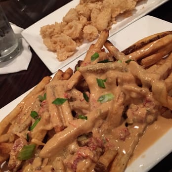 Baker's Crust - Beer Cheese Fries (WINNER!) and Calamari in the back. - Breakfast & Brunch Near Me - Virginia Beach, Virginia