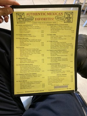 Menu photo 5 Tania's Flour Tortillas Tucson, AZ