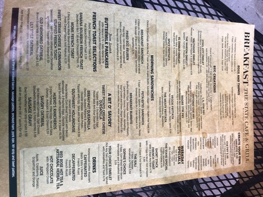 Menu photo 2 State Cafe and Grill Easton, PA