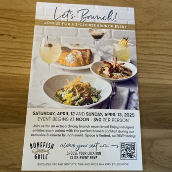 Bonefish Grill - Brunch experience - Seafood Near Me - Greenwood, Indiana