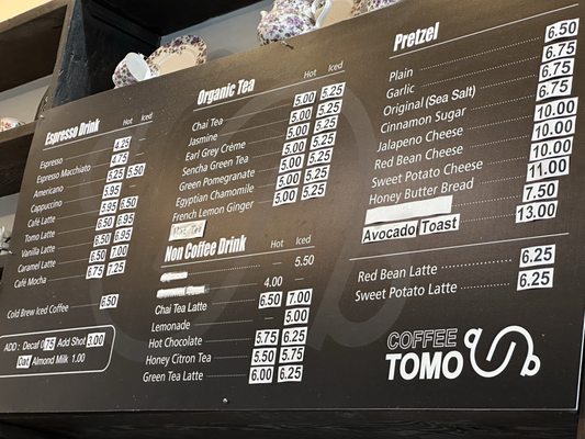 Menu photo 5 Coffee Tomo Los Angeles, CA