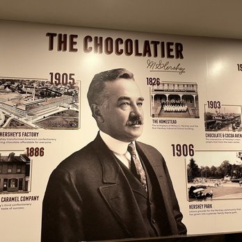 The Chocolatier - Wall of Hershey history - New American Near Me - Hershey, Pennsylvania The Chocolatier - Wall of Hershey history - New American Near Me - Hershey, Pennsylvania