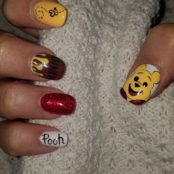 Twinkle Nails & Spa - Winnie the Pooh nails - Nail Salons Near Me - Waipahu, Hawaii