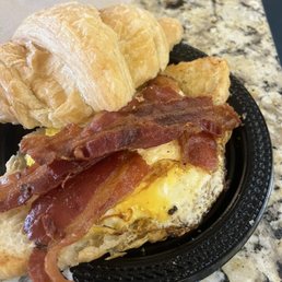 Bacon, Meat, Egg, and Cheese Breakfast Sandwich Bacon, Meat, Egg, and Cheese Breakfast Sandwich