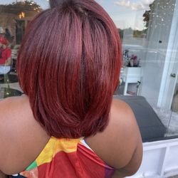 AW Artistry - Color glaze and press on natural hair.