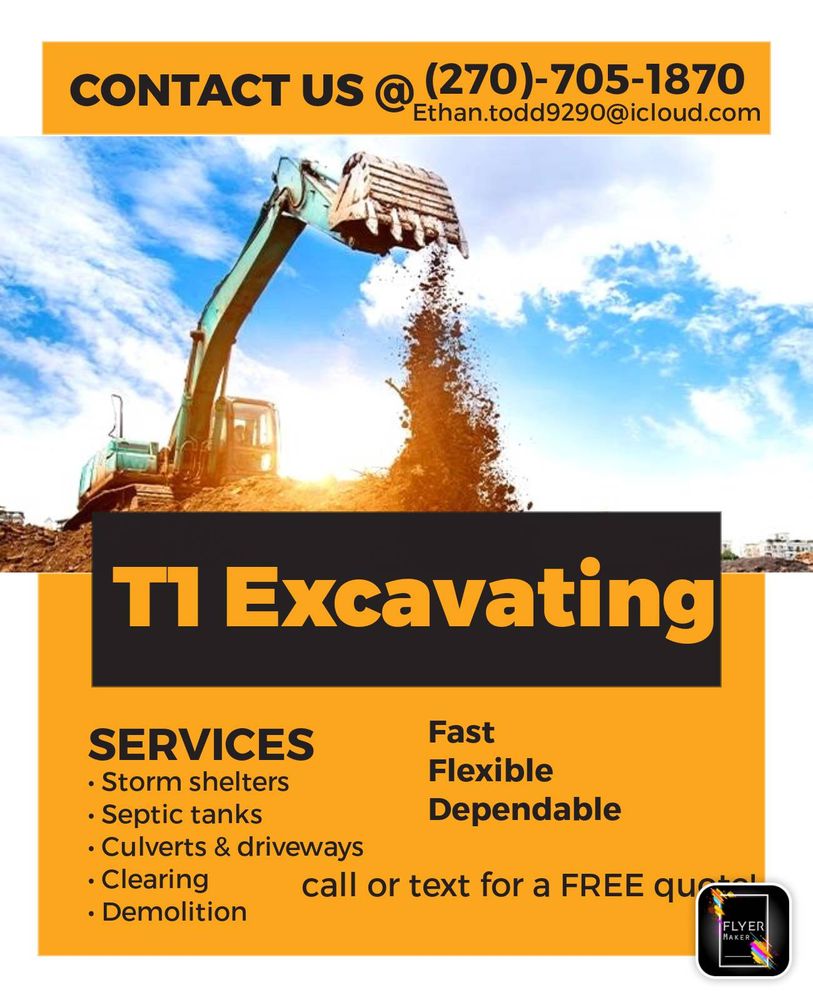 T1 EXCAVATING Request a Quote Mayfield, Kentucky Excavation