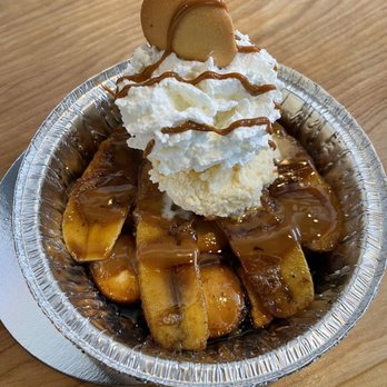 Gordon’s Milkshake Bar - Banana Foster!!! Warm and delicious! - Desserts Near Me - Indianapolis, Indiana