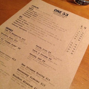 ONE 53 - Drink menu - New American Near Me - Rocky Hill, New Jersey ONE 53 - Drink menu - New American Near Me - Rocky Hill, New Jersey