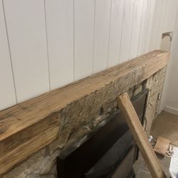 Wane + Flitch - Rough hand hewn mantle