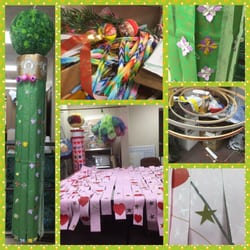 Little Tokyo Koban and Visitor's Center - Kazari making for Tanabata, to be displayed during Nisei Week.