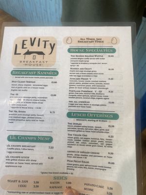 Menu photo 3 Levity Breakfast House Norman, OK