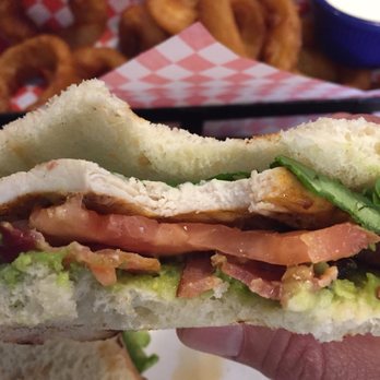 Running Rooster - Half of the chicken avocado BLT sandwich - American Near Me - Hollister, California Running Rooster - Half of the chicken avocado BLT sandwich - American Near Me - Hollister, California