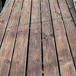 Hilgar's Painting Service - Dock stain job about 3 weeks after completion. Everyone who has seen it says it wasn't done properly.