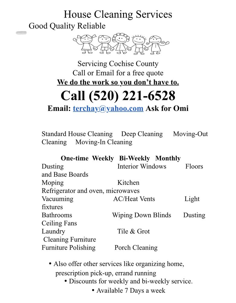 OMI HOUSEKEEPING SERVICES Request a Quote Benson, Arizona Flooring Phone Number Yelp