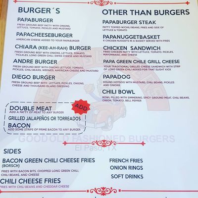 Menu photo 4 Papa Eric's Burgers El Paso, TX Menu photo 4 Papa Eric's Burgers El Paso, TX
