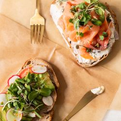 Ginger Fox - Avocado and Salmon Tartines