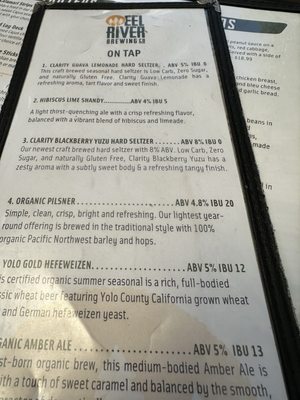Menu photo 6 Eel River Brewing Fortuna, CA