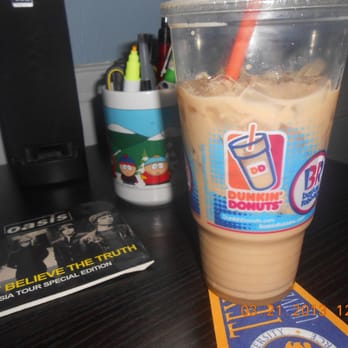 Dunkin' - these are the cups that they use at this location for the large iced drinks. - Donuts Near Me - Cedar Hill, Texas