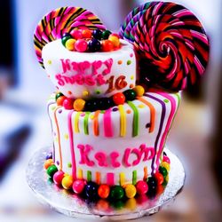 Krystal's Kakery with a K! - Sweet 16 cake