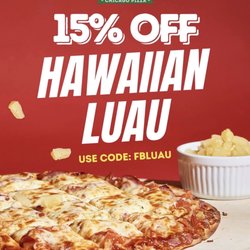 Rosati's Pizza - 15% off on Hawaiian luau pizza