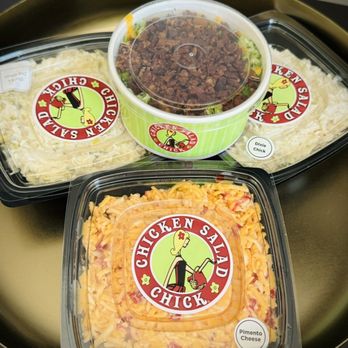 Chicken Salad Chick - Dixie chick, Olivia's old south, pimento dip & Broccoli Salad 10/10 go to sharing order. - Southern Near Me - Mason, Ohio Chicken Salad Chick - Dixie chick, Olivia's old south, pimento dip & Broccoli Salad 10/10 go to sharing order. - Southern Near Me - Mason, Ohio