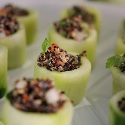 East Meets West Catering - Cucumber Cup with quinoa hors d'oeuvre