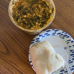 Totos' African Cuisine - Egusi Soup and Pounded Yam (fufu)
