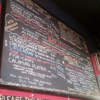 The Daily Catch - Look up! cause that's the menu. Seafood, fresh fish and homemade pasta Cash Only - Italian Near Me - Boston, Massachusetts The Daily Catch - Look up! cause that's the menu. Seafood, fresh fish and homemade pasta Cash Only - Italian Near Me - Boston, Massachusetts