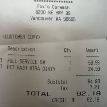 Fox Car Wash - This sickens me that I was robbed, and still left with a dirty car. - Car Wash Near Me - Vancouver, Washington Fox Car Wash - This sickens me that I was robbed, and still left with a dirty car. - Car Wash Near Me - Vancouver, Washington
