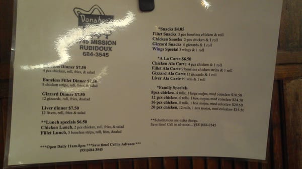 Menu photo 8 Donahoo's Golden Chicken Riverside, CA Menu photo 8 Donahoo's Golden Chicken Riverside, CA