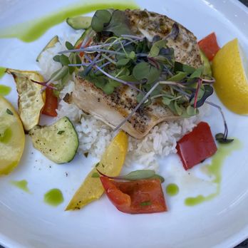 Beech - Swordfish over rice and vegetables - American Near Me - Jamestown, Rhode Island Beech - Swordfish over rice and vegetables - American Near Me - Jamestown, Rhode Island
