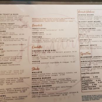 Holman's Table - The menu from Holman's Table in Saint Paul, MN, displays a variety of breakfast, brunch, and lunch dishes. Breakfast options include mushroom toast, eggs, and breakfast bowls. Brunch features items like mimosa and bloody mary boards, holman abides, and Big O. Lunch selections include sandwiches such as chicken & wild rice, bruch burger, double chicken, and fried egg, along with salads and sides. The menu emphasizes modern American cuisine with a focus on fresh ingredients and diverse offerings. - Bars Near Me - Saint Paul, Minnesota