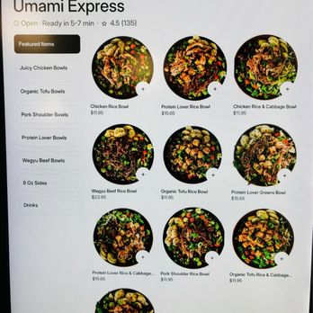 Umami Express - Menu - Asian Fusion Near Me - Pasadena, California