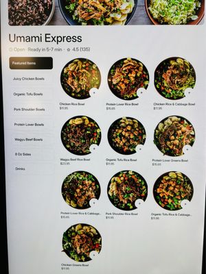 Menu photo 4 Umami Express Pasadena, CA