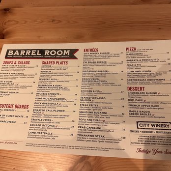 City Winery Boston - Food menu 10/13/22 - Venues & Event Spaces Near Me - Boston, Massachusetts