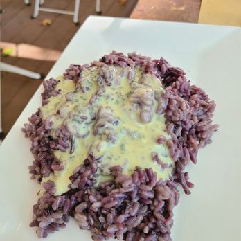 Masto - Blueberry risotto with gorgonzola and speck - Italian Near Me - Rome, RM Masto - Blueberry risotto with gorgonzola and speck - Italian Near Me - Rome, RM
