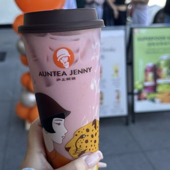 Auntea Jenny - Strawberry milk jelly green fresh milk tea - Bubble Tea Near Me - Irvine, California Auntea Jenny - Strawberry milk jelly green fresh milk tea - Bubble Tea Near Me - Irvine, California