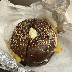 Planet Bagel - Pump Everything breakfast sandwich
