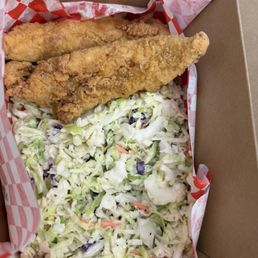 Chicken tenders and coleslaw Chicken tenders and coleslaw
