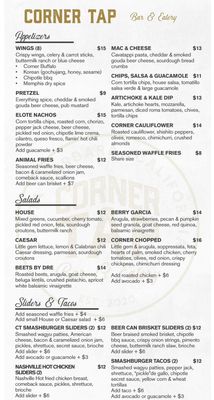 Menu photo 8 Corner Tap Santa Barbara, CA Menu photo 8 Corner Tap Santa Barbara, CA