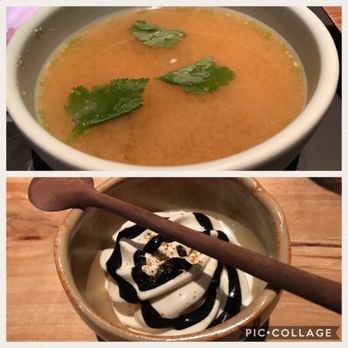 Robin - Miso soup and black sesame soft serve ice cream - Sushi Bars Near Me - San Francisco, California Robin - Miso soup and black sesame soft serve ice cream - Sushi Bars Near Me - San Francisco, California