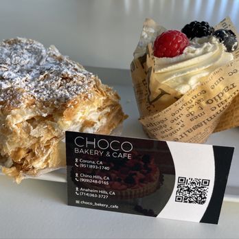 Choco Bakery & Cafe - Napoleon Cream, Vanilla CupCake - Coffee & Tea Near Me - Chino, California
