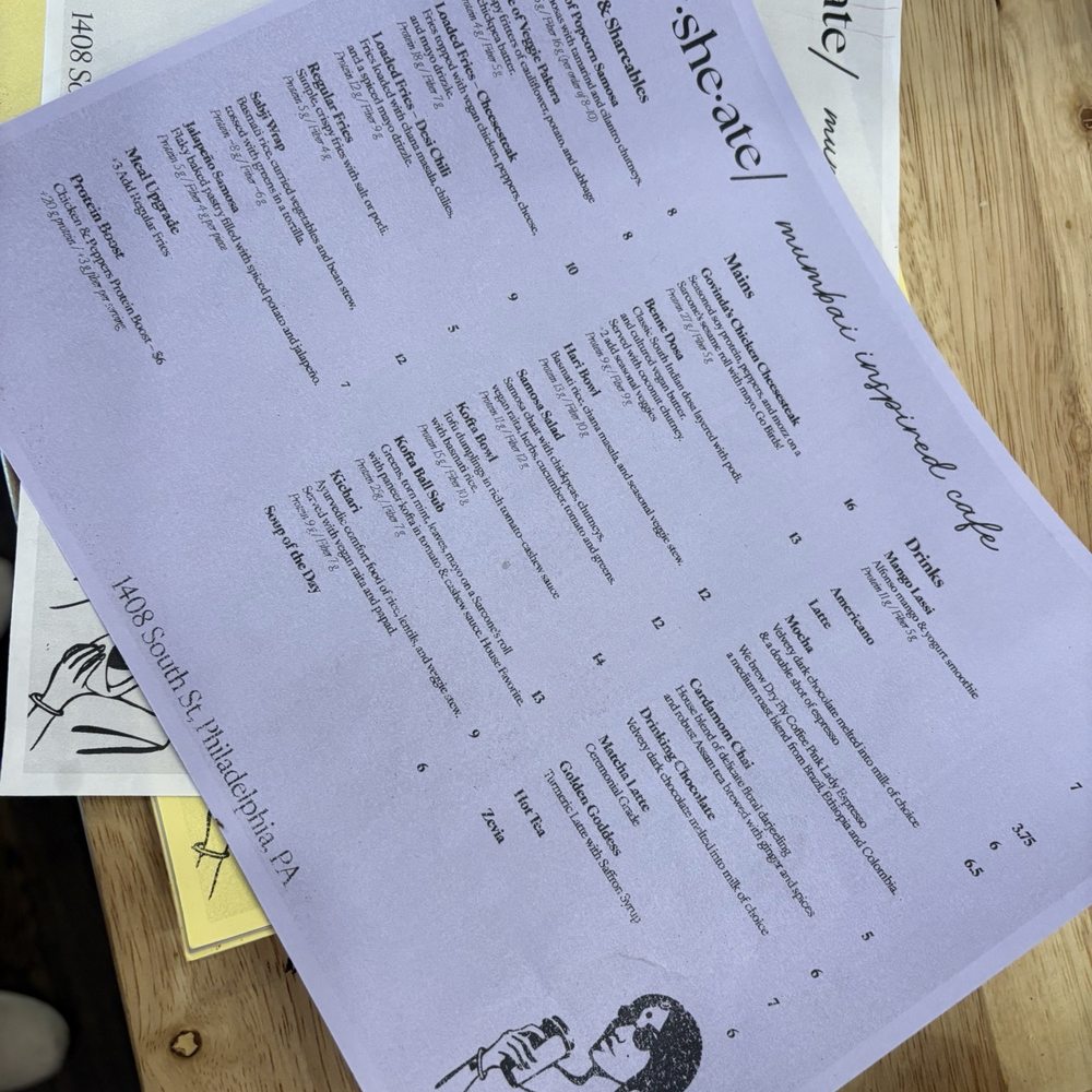 Say She Ate - Menu as of April 2026 - Cafes Near Me - Philadelphia, Pennsylvania