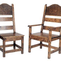 Southwest Spanish Craftsmen - All of our chairs can be made in a wide array of woods and finishes as well as with or without arms