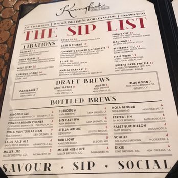 Kingfish Kitchen & Cocktails - Menu as of Sept 2017 - Cajun/Creole Near Me - New Orleans, Louisiana Kingfish Kitchen & Cocktails - Menu as of Sept 2017 - Cajun/Creole Near Me - New Orleans, Louisiana