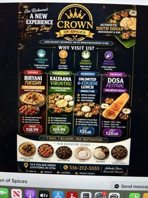 Menu photo 1 Crown of Spices Levittown, NY