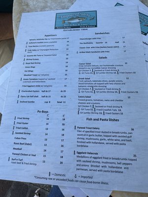 Menu photo 1 Trapani's Eatery Bay St Louis, MS