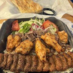 The Mix Grill Plate with bread The Mix Grill Plate with bread