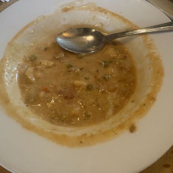 Boatyard Bar & Grill - The Yin and Yang soup after mixed together - Seafood Near Me - Annapolis, Maryland