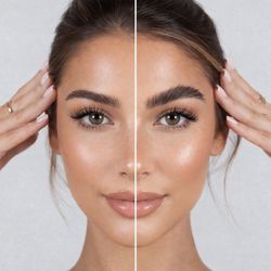 Chateau Luxe Salon - Before and after of our brow lamination + wispy volume eyelash extensions
